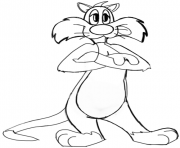 Printable looney tunes sylvester sddce coloring pages