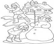 Printable winter snowfighte276 coloring pages