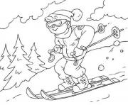 Printable free winter s skiing printable2a2c coloring pages