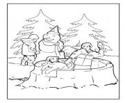 Printable fun snow winter s4023 coloring pages
