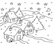 Printable winter night9a98 coloring pages