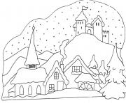 Printable snowy free winter s663f coloring pages