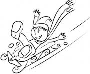 Printable winter sledding20ae coloring pages