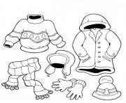 Printable winter clothes s for childrenf785 coloring pages