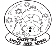 Printable snow globe winter s7cae coloring pages