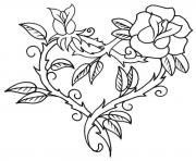 Printable heart flour love valentin day coloring pages