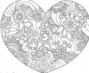 Printable heart love valentin day 2016 coloring pages