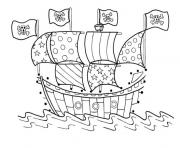 Printable cool boat of pirateeed3 coloring pages
