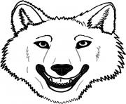Printable wolf face coloring pages