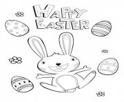 Printable Print Happy Easter Picture coloring pages