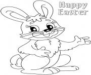 Printable cute easter bunny colouring 2016 coloring pages
