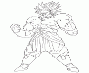 Printable dragon ball broly coloring page coloring pages