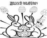 Printable jiminy cricket and easter bunny coloring pages