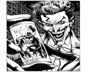 Printable joker holding batman in tube coloring pages