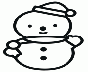 Printable hello kitty snowman coloring pages