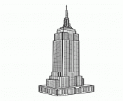 Printable city adult new york empire state building coloring pages