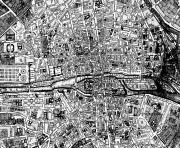 Printable city map paris 1750 coloring pages