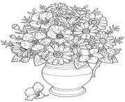Printable flowers adults coloring pages