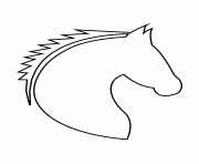 Printable horse head stencil coloring pages