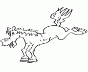 Printable horse kicking coloring page coloring pages