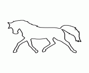 Printable horse stencil 969 coloring pages