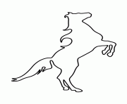 Printable horse standing stencil coloring pages