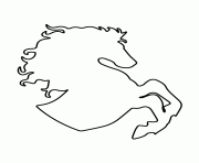 Printable horse stencil 907 coloring pages