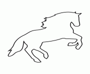 Printable horse stencil 933 coloring pages