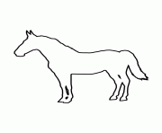 Printable horse stencil 963 coloring pages