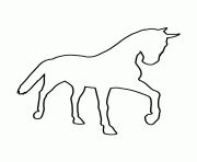 Printable horse stencil 922 coloring pages