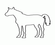 Printable horse stencil 955 coloring pages