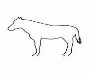 Printable horse stencil 966 coloring pages