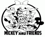 Printable mickey and friends disney coloring pages