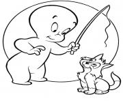 Printable casper ghost s for kids with cat42d9 coloring pages