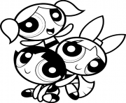 Printable powerpuff kids cartoon girl s3664 coloring pages