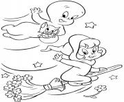 Printable wendy and casper ghost s for kids3d4c coloring pages