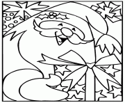 Printable smiling santa christmas  for kids036d coloring pages