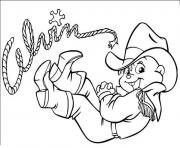 Printable cowboy alvin and the chipmunks  coloring pages