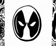 Printable logo deadpool coloring pages