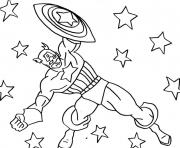 Printable superhero captain america 13 coloring pages