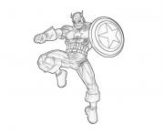 Printable superhero captain america 7 coloring pages