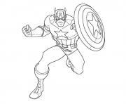 Printable superhero captain america 1 coloring pages