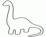 Printable easy dinosaur for toddlers coloring pages