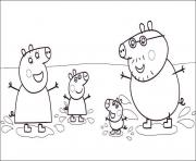 Printable happiness family peppa pig coloring pages