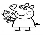 Printable pretty peppa pig coloring pages
