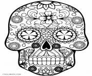 Printable Skull simple coloring pages