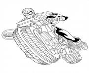 Printable ultimate spiderman spider manmotor coloring pages