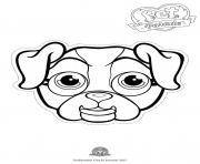 Printable pet parade cute dog bouledogue 2 coloring pages