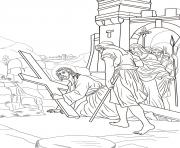 Printable good friday 3 third station jesus falls the first time coloring pages