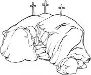 Printable good friday calvary coloring pages